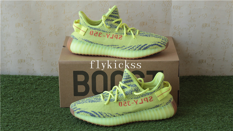 Correct Adidas Yeezy Boost 350 V2 Semi Frozen Yellow Brown Bottom